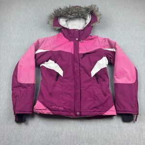 Columbia XCO Jacket Womens Small Purple Full Zip  Waterproof Lightweight Hooded‎